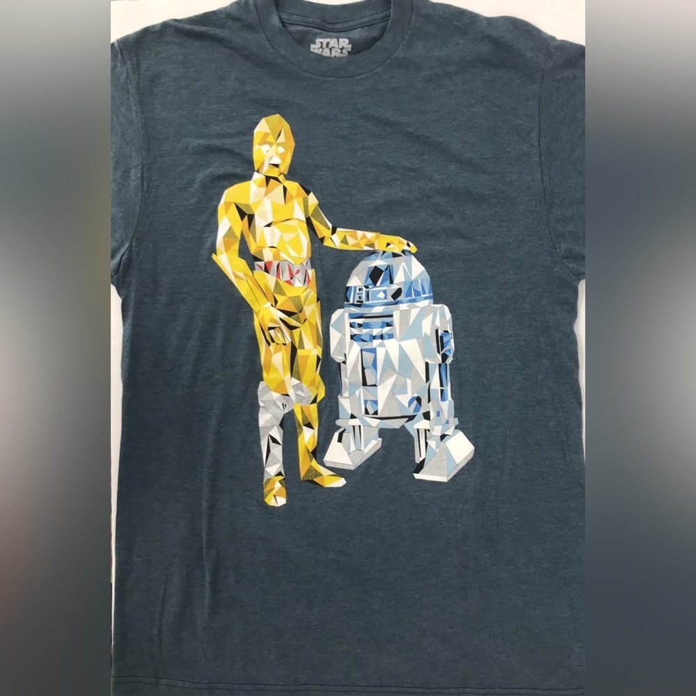 Star Wars Geometric C-3PO R2-D2 Tee *Read Descrip - Picture 2 of 6